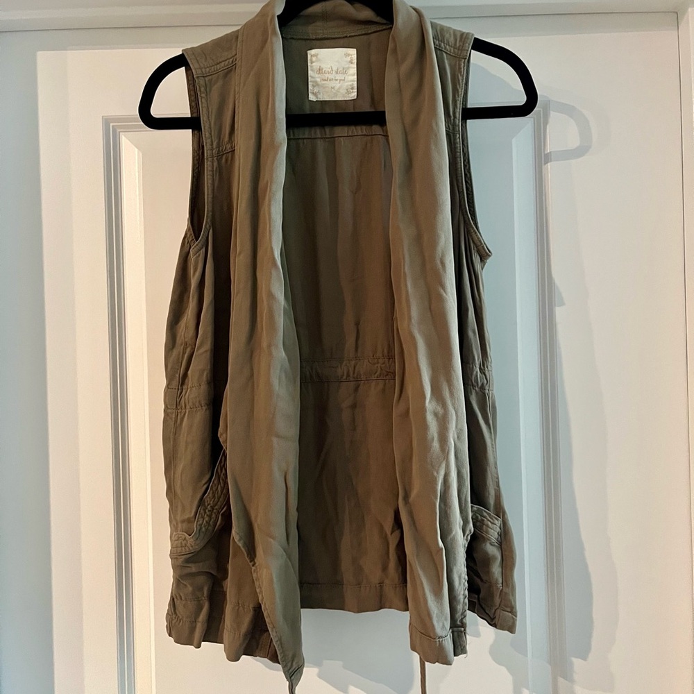 Olive Green Sleeveless Vest